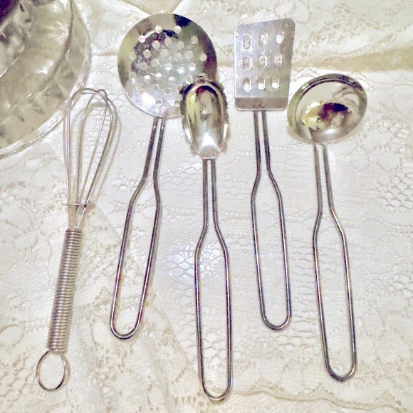 🍳10-PC STAINLESS STEEL POTS, PANS & COOKING TOOLS KITCHEN PLAY SET NWOT🍳 - Picture 5 of 5